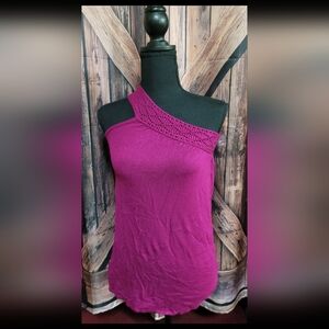 MNG Suit XS Fuchsia One Shoulder Top